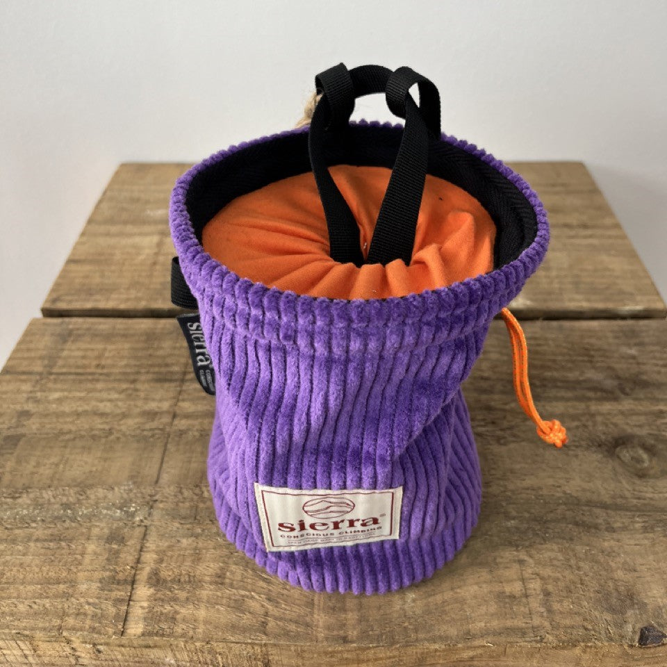 Sierra Contrast Purple Orange Chalk Bag